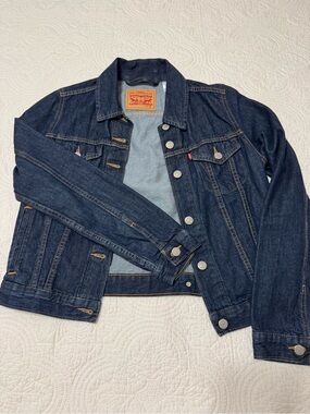 Levi's Dark Wash Denim Jacket with Chest Pockets